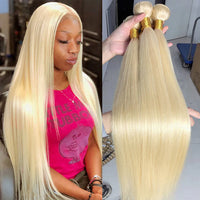 Perismoda Peruvian Human Hair Straight Remy Hair 613 Blonde 3 Bundles For Black Women