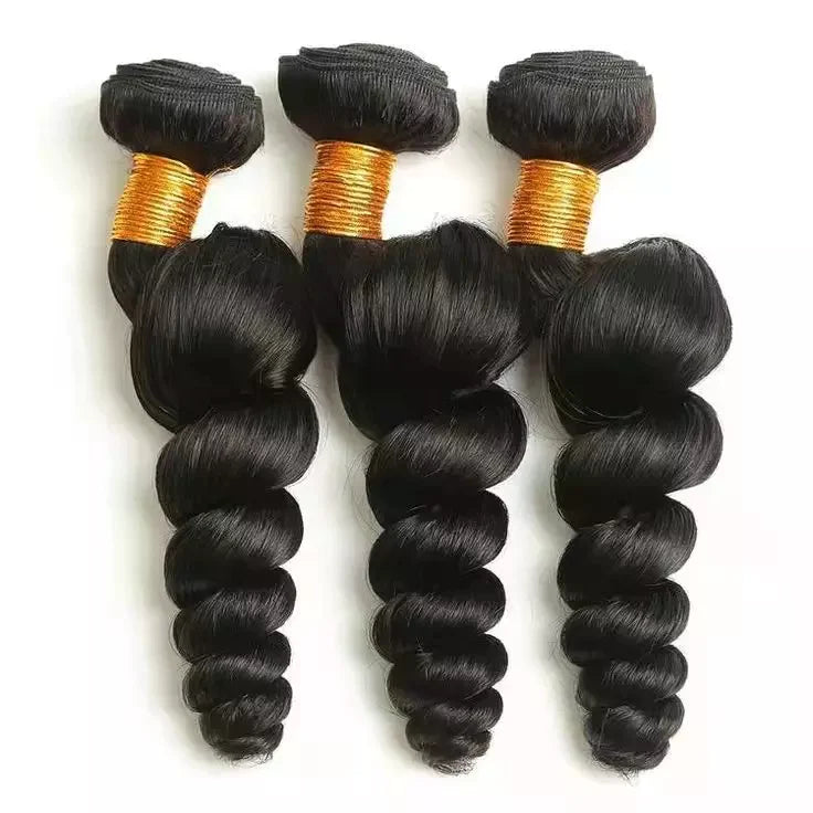 Perismoda Peruvian Virgin Hair Loose Wave 3 Bundles With 13x4 Frontal