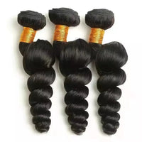 Perismoda Peruvian Virgin Hair Loose Wave 3 Bundles With 13x4 Frontal