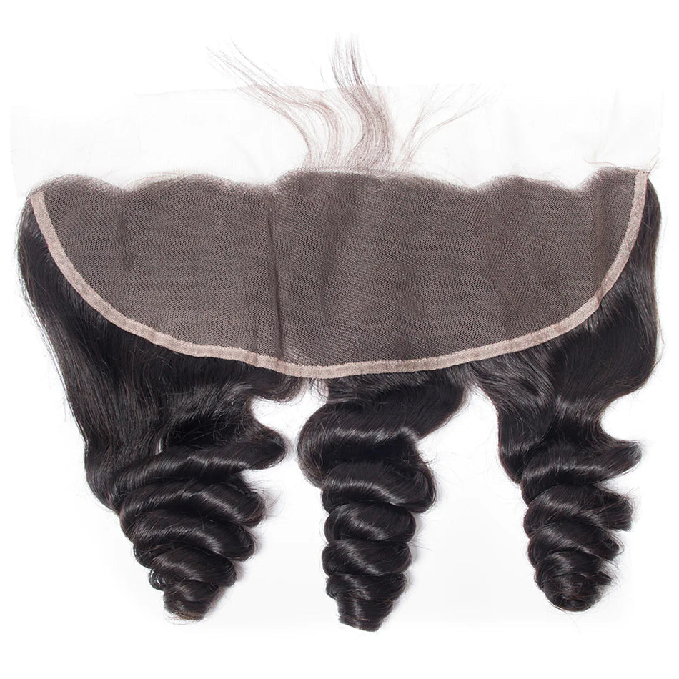 Perismoda Peruvian Virgin Hair Loose Wave 3 Bundles With 13x4 Frontal