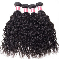 Perismoda Peruvian Water Wave Human Hair 4 Bundles with 13x4 Lace Frontal Wig