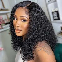 Perismoda Short Bob Wigs Water Wave 13x4 13x6 Lace Front Human Hair Wig