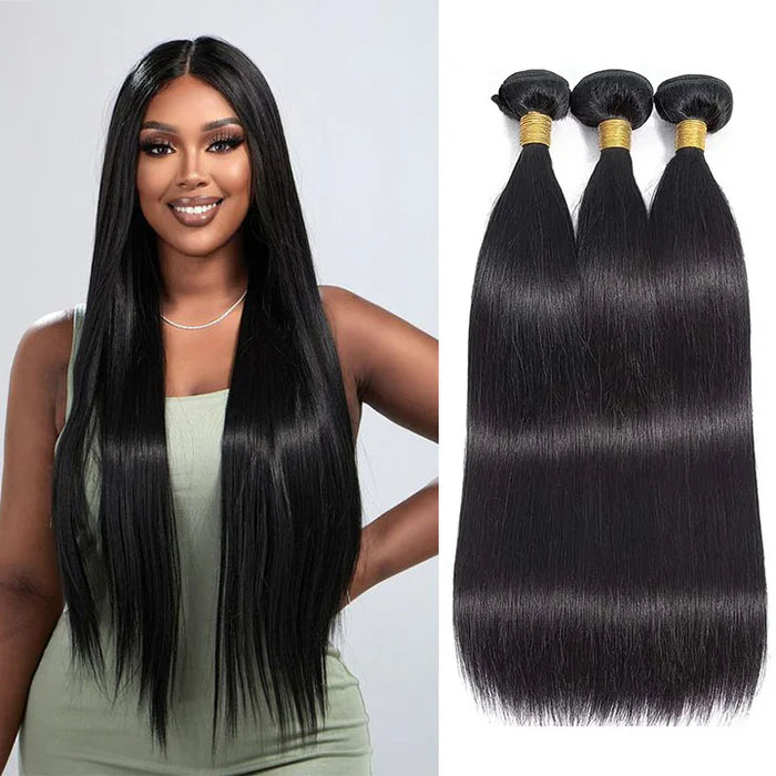 Perismoda Unprocessed Malaysian Straight Virgin Hair 3 Bundles Hair Extensions