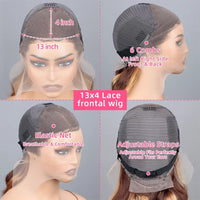 Perismoda 1B/27 Highlight Colored Body Wave Human Hair 13x4 Lace Front Wigs