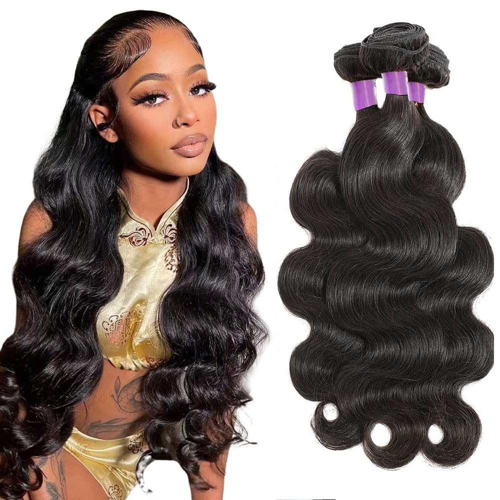 100% Raw Indian Virgin Human Hair Body Wave 3 Bundles Human Hair Extensions