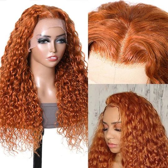 Perismoda Ginger #350 13x4 Lace Pre-Bleached Invisible Knot Water Wave Human Hair Wigs