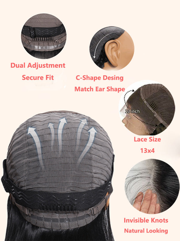 Perismoda 1B/30 Highlight Colored Body Wave 13x4 Lace Human Hair Balayaga Wigs