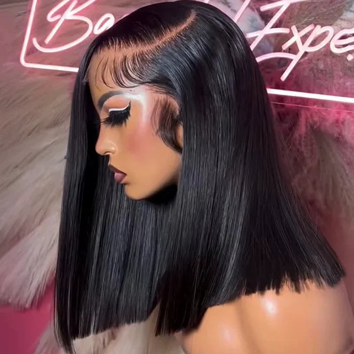 Perismoda Bob Wig 13x4 Bleached Knots Pre-Cut Lace Wig Human Hair