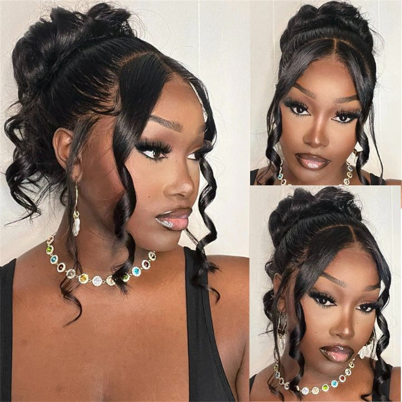 Perismoda Body Wave Invisi-Drawstring Snug Fit 360 Full Frontal Wigs HD Transparent Glueless Human Hair Wigs
