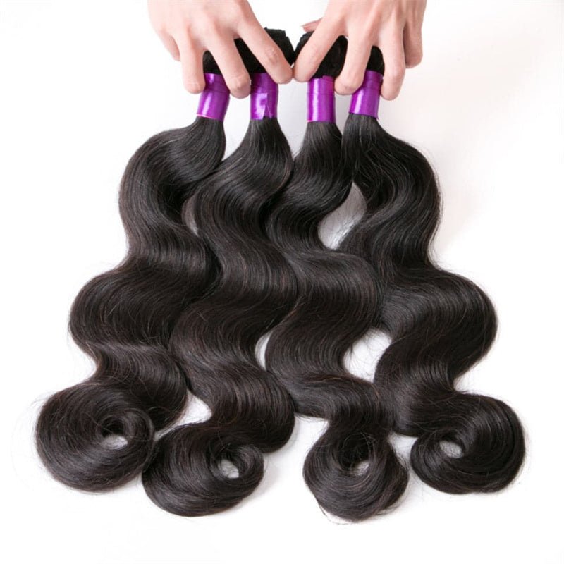 Body Wave 4 Bundles With 4X4 Lace Closure Brazilian Virgin Human Hair - Perismoda Hair