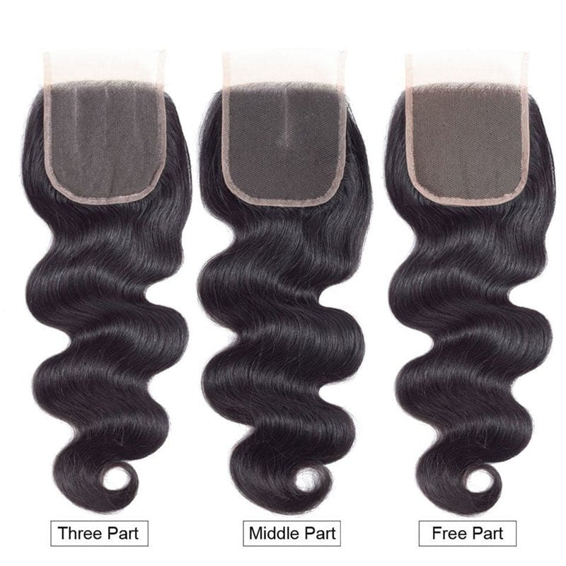 Body Wave 4 Bundles With 4X4 Lace Closure Brazilian Virgin Human Hair - Perismoda Hair