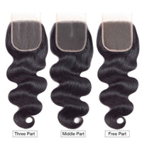 Body Wave 4 Bundles With 4X4 Lace Closure Brazilian Virgin Human Hair - Perismoda Hair