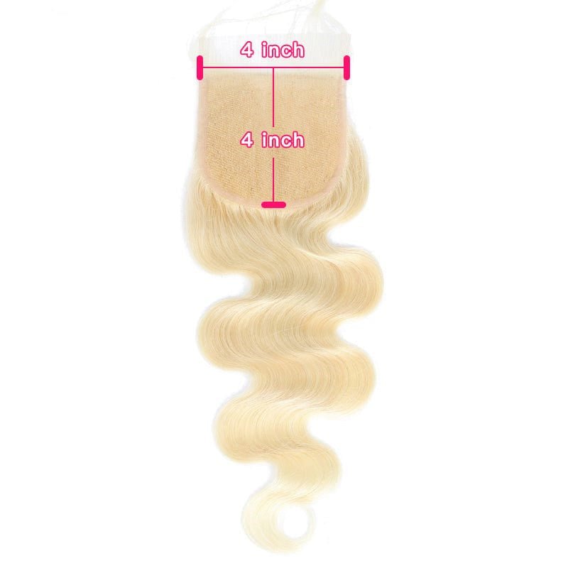 Body Wave 4x4 HD Lace Closure #613 Blonde Color Human Hair - Perismoda Hair
