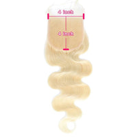 Body Wave 4x4 HD Lace Closure #613 Blonde Color Human Hair - Perismoda Hair