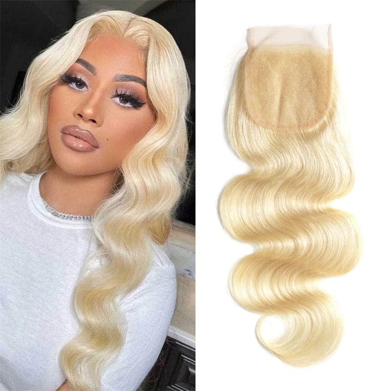 Body Wave 4x4 HD Lace Closure #613 Blonde Color Human Hair - Perismoda Hair