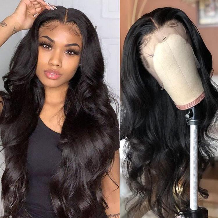 Body Wave Invisible Lace Front Wigs Unprocessed Virgin Human Hair Wigs 180% Density - Perismoda Hair