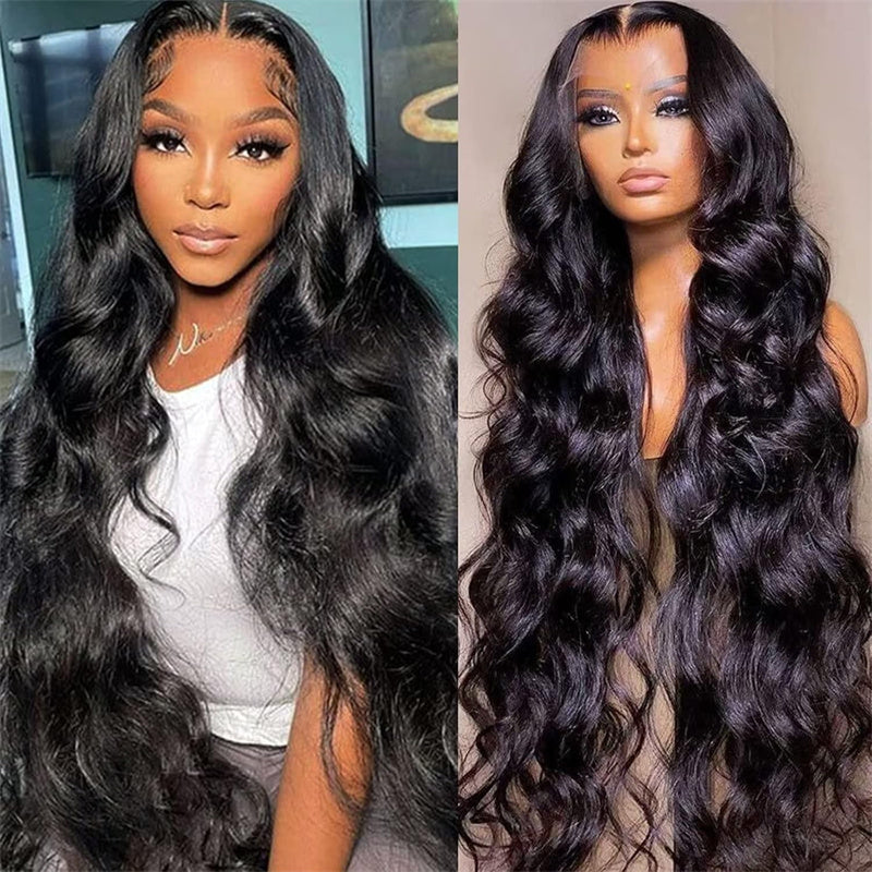 Perismoda 13x6 Body Wave HD Lace Front Wigs Human Hair for Women 13x4 Lace Front Human Hair Wig with Baby Hair Natural Black