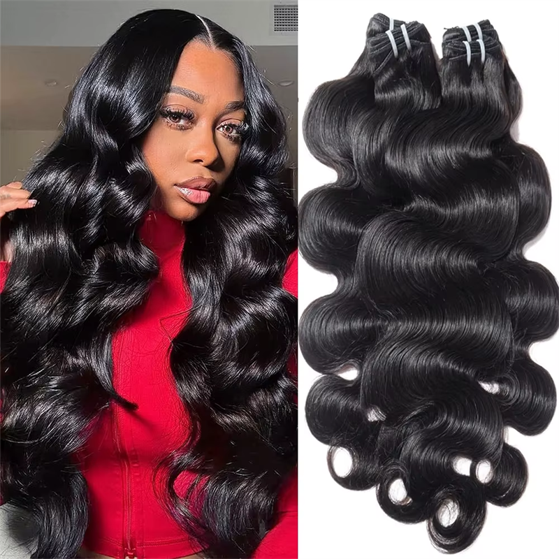 16A Body Wave Human Hair Bundles Unprocessed Virgin Hair Extensions For Women