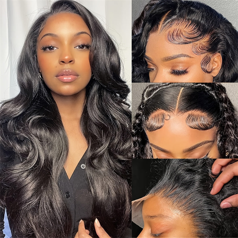 Perismoda Sliky Straight 5x5 Glueless Wigs Bleached Knots Body Wave Human Hair Wigs