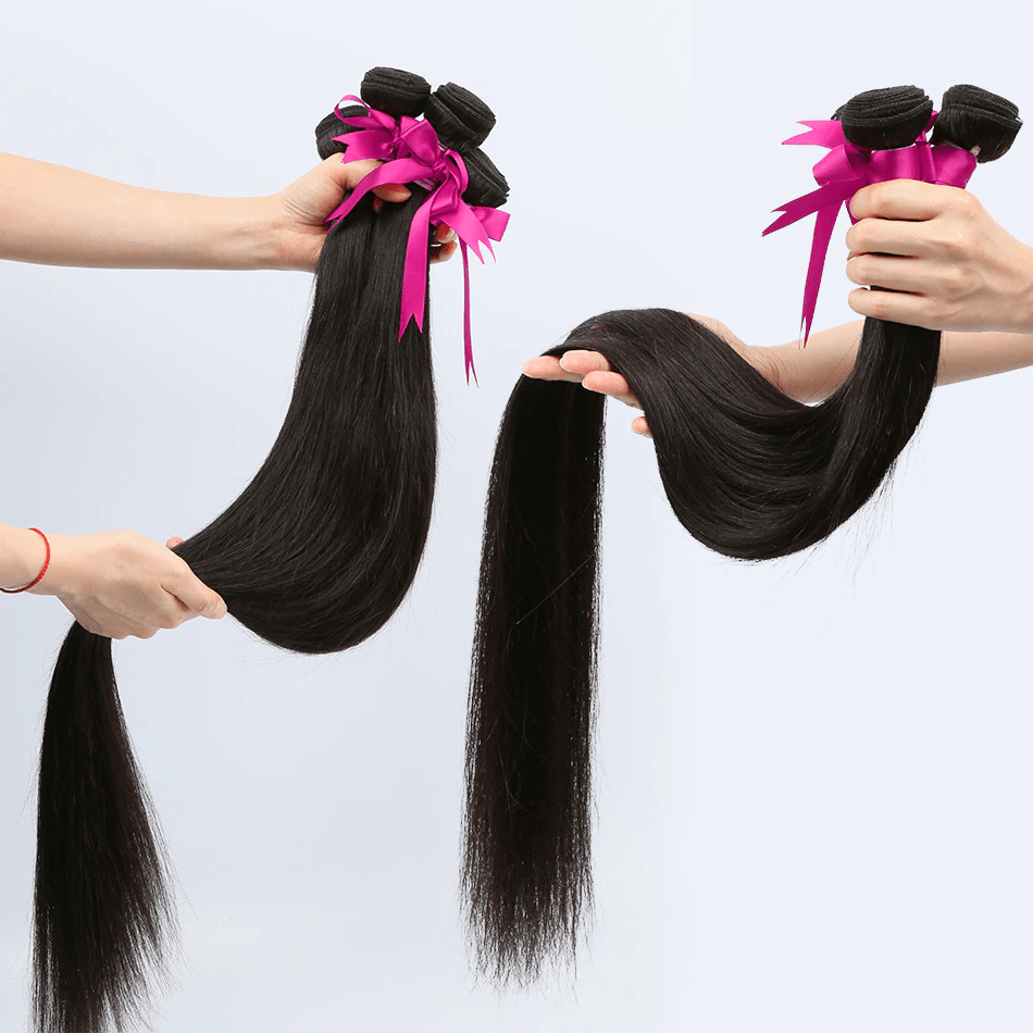 Bone Straight Human Hair 4 Bundles With 13X4 Lace Frontal 100% Remy Human Hair Extension - Perismoda Hair