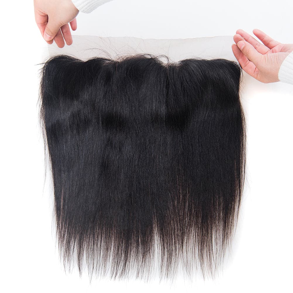 Bone Straight Human Hair 4 Bundles With 13X4 Lace Frontal 100% Remy Human Hair Extension - Perismoda Hair