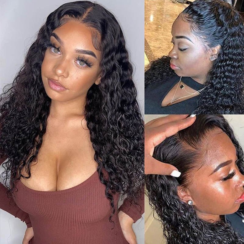 Brazilian 13x4 Lace Front Human Hair Wigs Water Wave With Baby Hair - Perismoda Hair