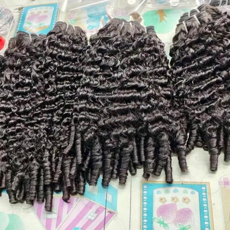 Brazilian Curly Hair Human Hair 4 Bundles Burmese Curls Bundles 100% Virgin Human Hair - Perismoda Hair