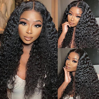 Brazilian Curly Wave Pre Plucked With Natual Hairline Human Hair 13x4 Lace front Wigs - Perismoda Hair