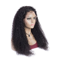 Brazilian Curly Wave Pre Plucked With Natual Hairline Human Hair 13x4 Lace front Wigs - Perismoda Hair