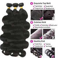 Brazilian Loose Wave 3 Bundles 100% human virgin hair Machine Double Weaving Hair Extension - Perismoda Hair