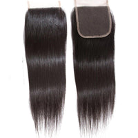Brazilian Straight Hair 3 Bundles With 4x4 Lace Closure Wig - Perismoda Hair