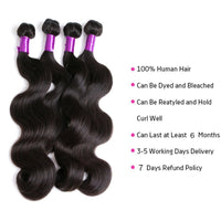 Brazilian Virgin Human Hair Body Wave 4 Bundles With 13x4 Lace Frontal - Perismoda Hair