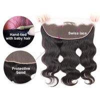 Brazilian Virgin Human Hair Body Wave 4 Bundles With 13x4 Lace Frontal - Perismoda Hair