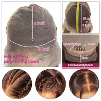 Brown Balayage human hair Lace Front Wigs 13x6 Body Wave Transparent Lace Wigs 180% Density - Perismoda Hair