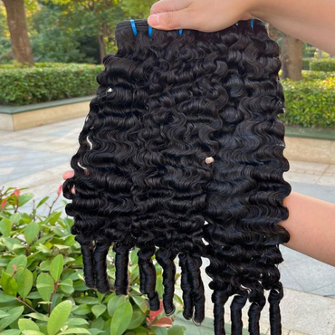 Perismoda Burmese Curly Hair 3 Bundles With 5x5 Lace Closure Brazilian Human Hair