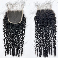 Burmese Curly Hair Indian Human Hair 3 Bundles With 4x4 Lace Closure - Perismoda Hair
