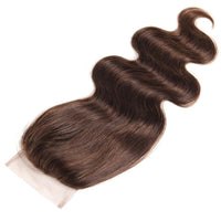 Chocolate Brown Body Wave 3 Bundles With 4X4 Lace Closure 100% virgin human hair - Perismoda Hair