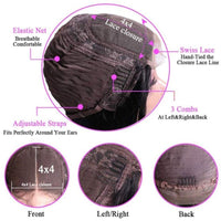 CLEARANCE | Lemoda 4x4 Lace Closure Human Hair Wigs 180% - Lemoda Hair
