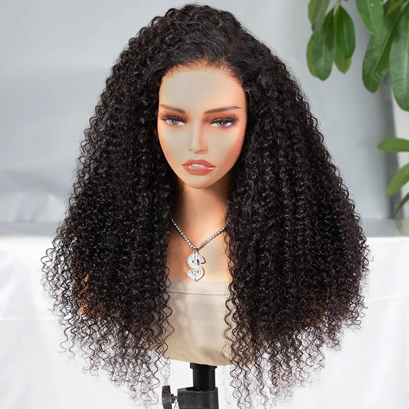 Perismoda Curly Wave 13x6 Lace Frontal Wig Human Hair Thick Density Invisible HD Lace Wig