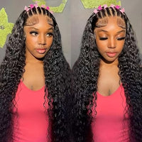 Curly Pre Braided Lace Front Wig 13x6 Full Lace Pre Bleached Wig - Perismoda Hair