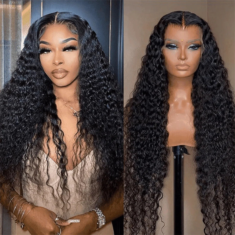 Perismoda Curly Wave 13x6 Lace Frontal Wig Human Hair Thick Density Invisible HD Lace Wig