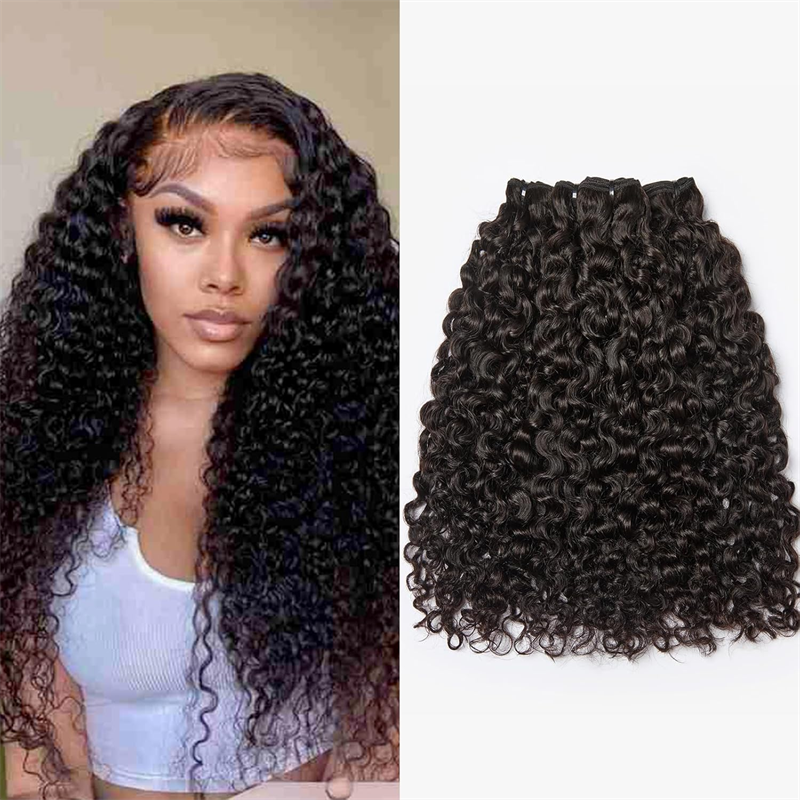 16A Burmese Curly Human Hair Bundles Raw Virgin Hair Extensions For Women
