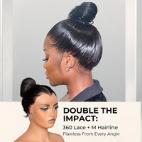 Perismoda M-Shaped Hairline Straight Hair HD 13x6 Lace Frontal Wig Lagos Hairline Wigs