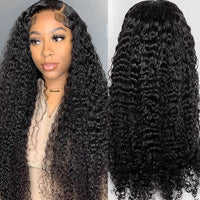 Perismoda 13X6 Deep Wave Lace Frontal Wigs Human Hair Natural Black Invisible HD Lace Wig Super Sale