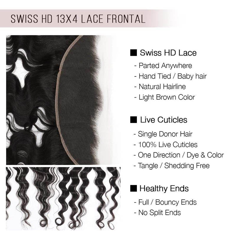 Deep Wave Brazilian Hair Bundles With 13x4 Lace Frontal - Perismoda Hair