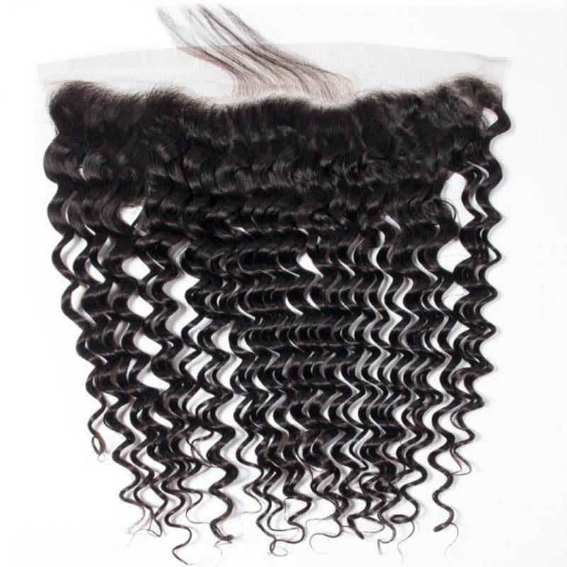 Deep Wave Brazilian Hair Bundles With 13x4 Lace Frontal - Perismoda Hair