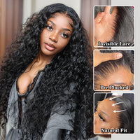 Perismoda 13x4 Lace front Wigs Human Hair Water Wave 180% Hair Density Brazilian Human Remy Hair