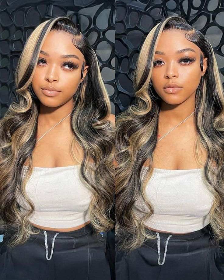 Perismoda 1B/27 Highlight Colored Body Wave Human Hair 13x4 Lace Front Wigs