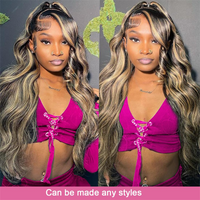 Perismoda 7x5 Glueless Wigs Body Wave Human Hair Wigs HD Transparent Lace P1B/27 Colored Wig