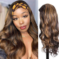 Perismoda Headband Wigs P4/27 Highlight Color Body Wave Human Hair Wig 150% Beginner Friendly